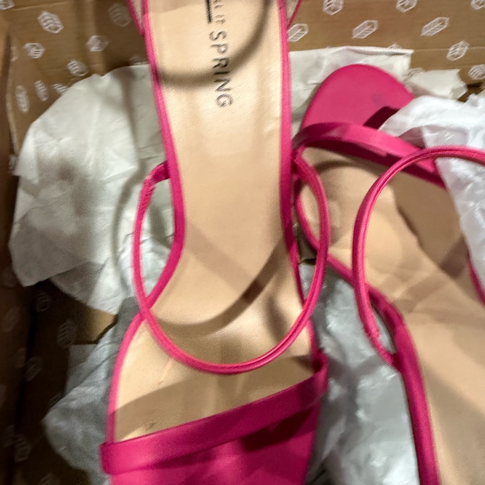 Women's Pink Strappy Heels